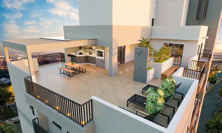 arqpix lineasp vôo de pássaro cobertura rooftop