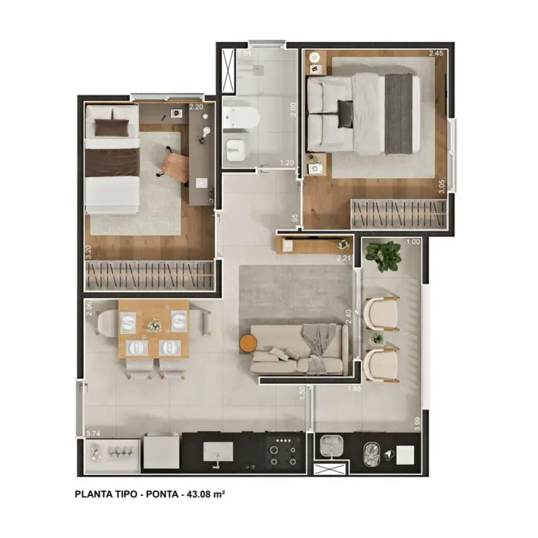 arqpix planta tipo 1 ponta 43.08