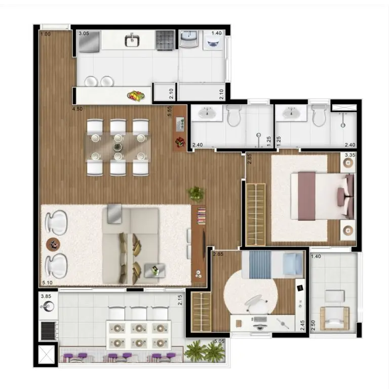 arqpix planta apto tipo ampliado