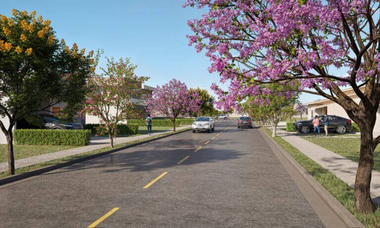 arqpix residencial reserva do rio rua de casas